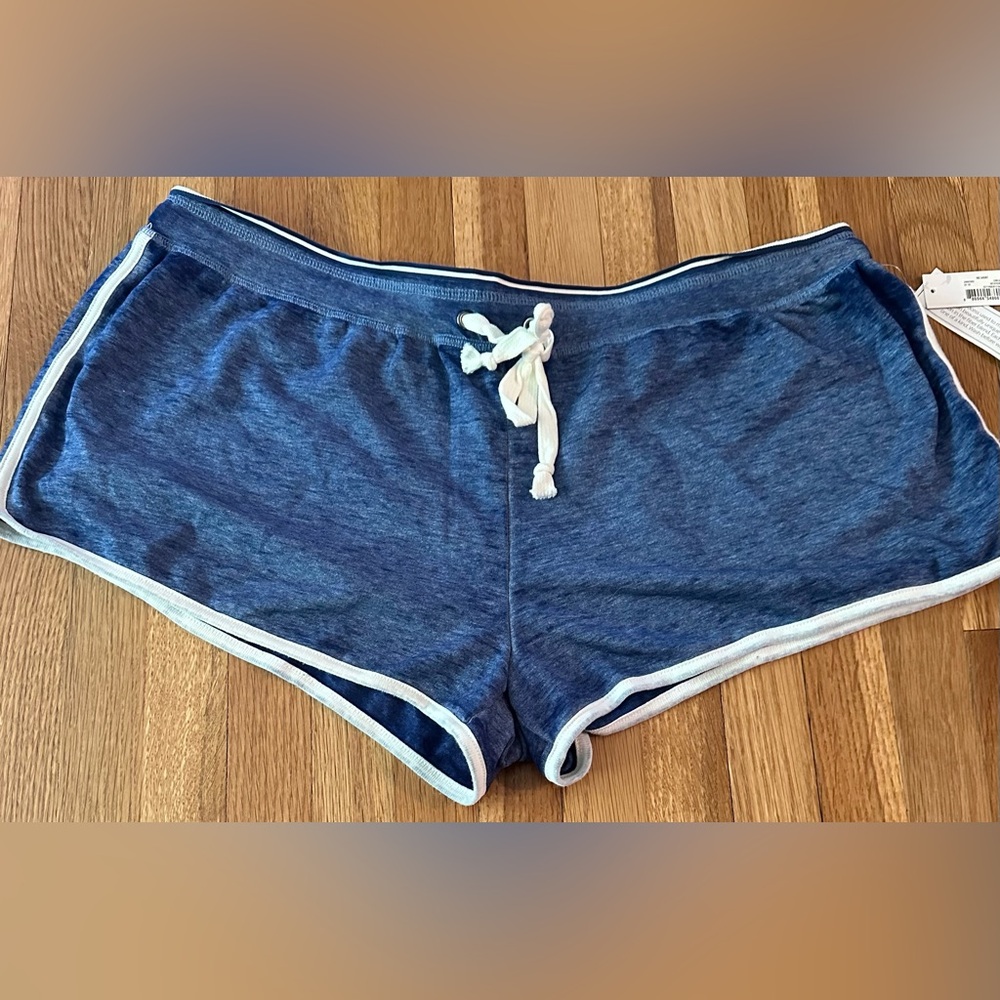 Women’s Navy Blue Lounge Shorts with Drawstring